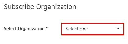 Step 4: Select an organization
