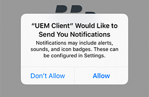 Image of Send Notifications pop-up message