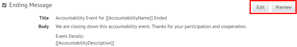 Step 12: Preview or edit the ending message