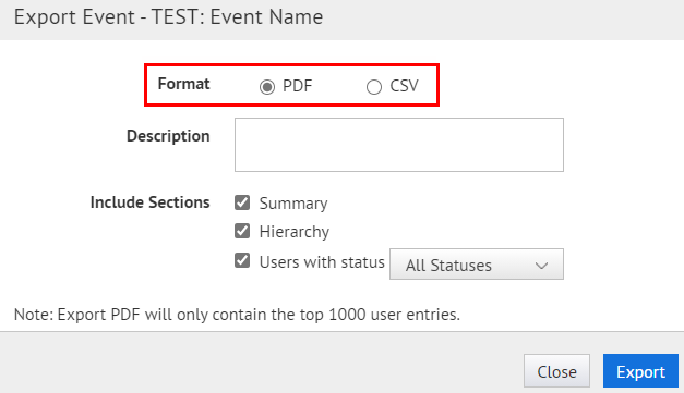 Step 5: Select the report format