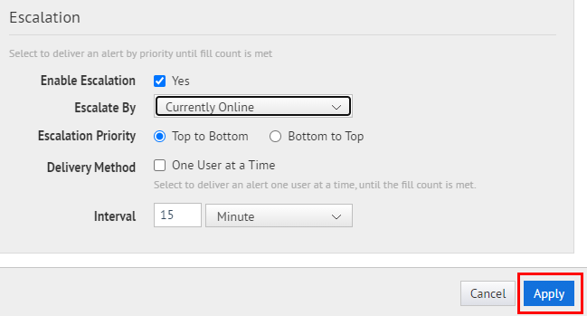 Step 12: Click Apply