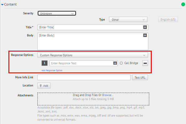 Step 5: Add response options
