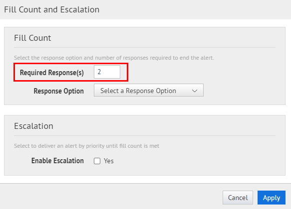 Step 6: Select the number of required responses