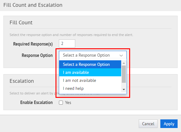 Step 7: Choose a response option to count