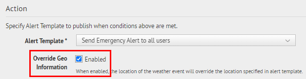 Step 12: Select Override Geo Information