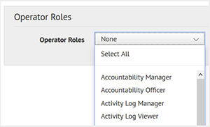 Step 4: Select operator roles