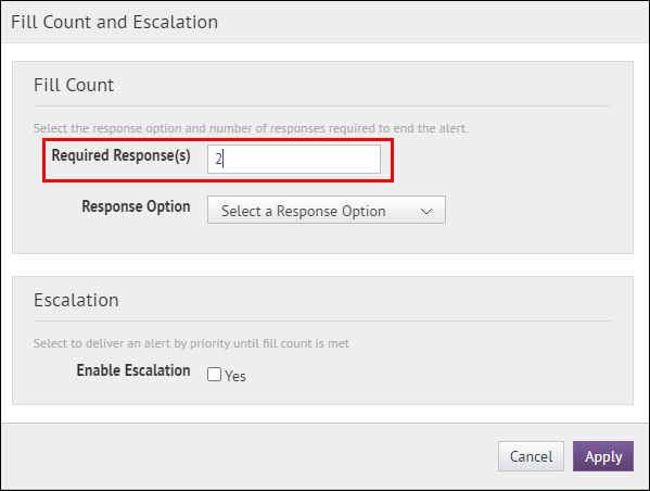 Step 6: Select the number of required responses