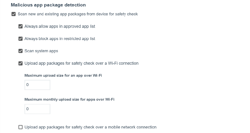 this image shows the malicious app package detection fields