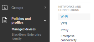 The sidebar menu that opens the Wi-Fi page.