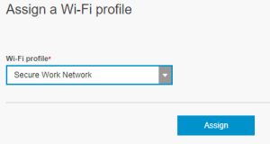 Wi-fi profile under assigned profile.