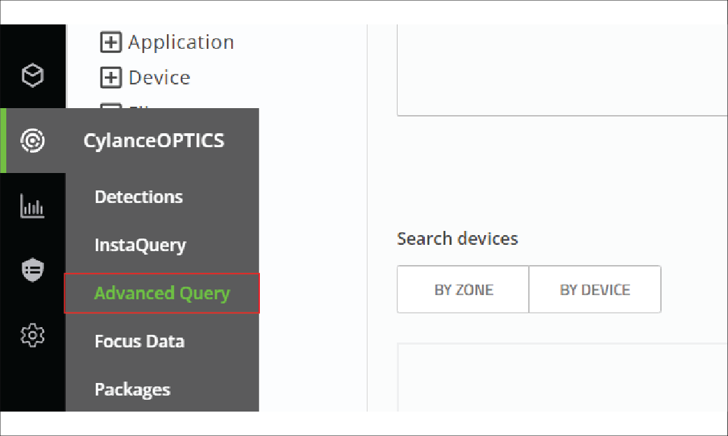 Path to get to Advanced Query feature