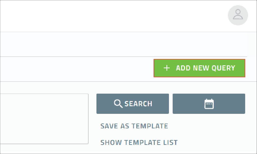 Screenshot of  the add new query button