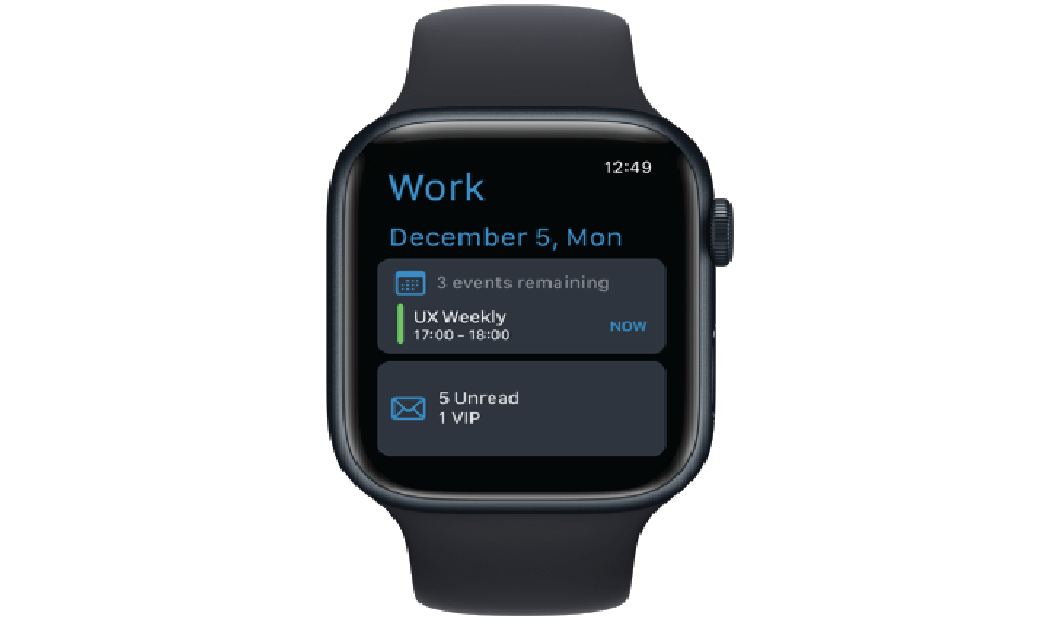 Image of BlackBerry Work iOS watch app