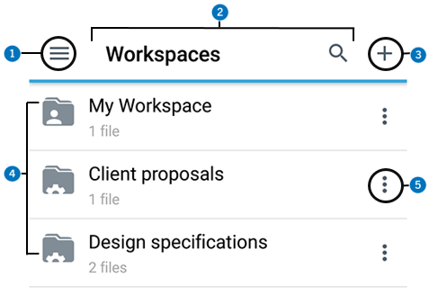 BlackBerry Workspaces Android app home page