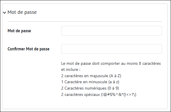 Étape 5 : Créer un mot de passe