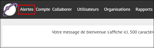 Étape 1 : Cliquez sur Alertes