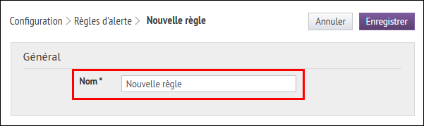 Étape 5 : Ajouter un nom de règle