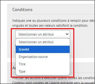 Étape 7 : Sélectionnez un attribut