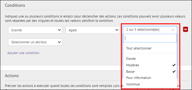 Étape 9 : Sélectionnez les valeurs