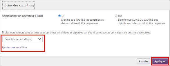 Étape 8 : Ajouter des conditions