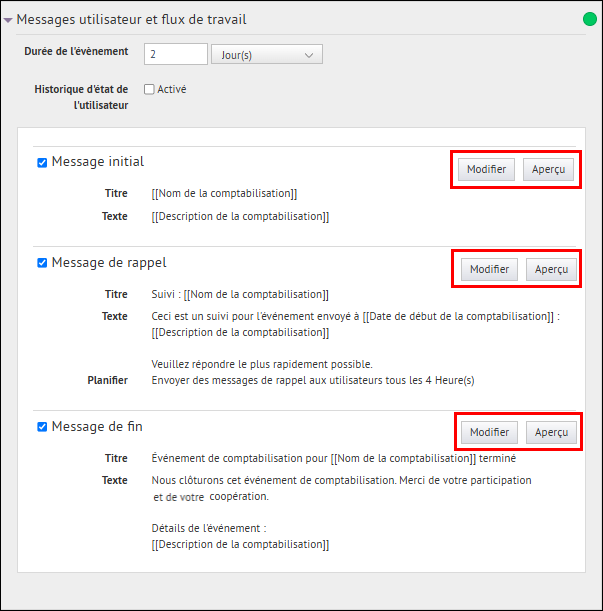 Étape 10 : Prévisualiser et modifier les messages