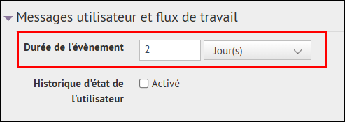 Étape 8 : Définir une durée