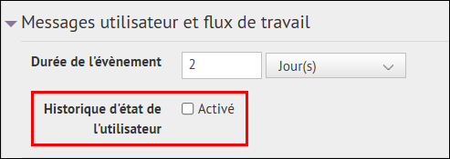 Étape 9 : Sélectionnez le statut historique