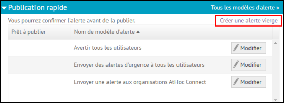 Étape 1 : Cliquez sur Créer une alerte vide