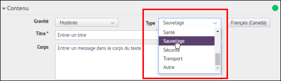 Étape 3 : Sélectionnez un type
