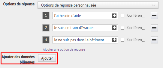 Étape 5 : Ajouter une alerte bilingue