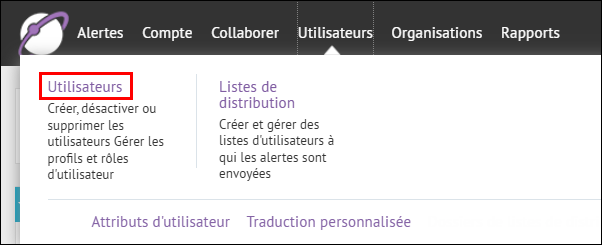 Étape 2 : Cliquez sur Utilisateurs