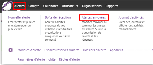 Étape 1 : Cliquez sur Alertes