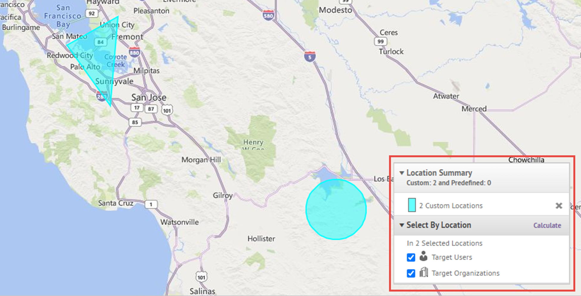 The location summary