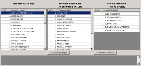Promote user attributes window