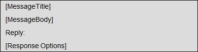 SMS template