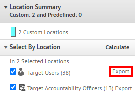 Export targeted users