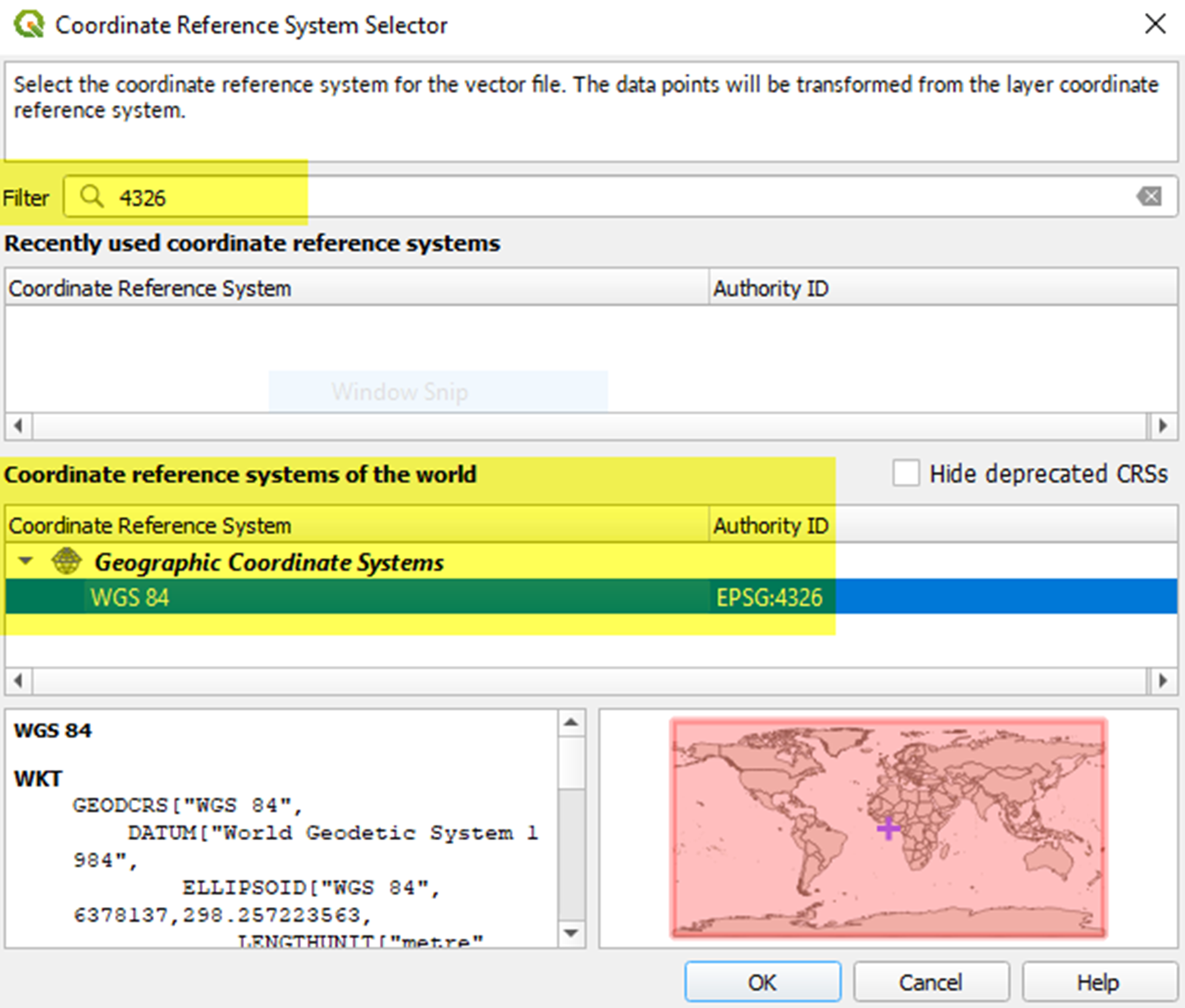 Convert projection of your shape file using QGIS