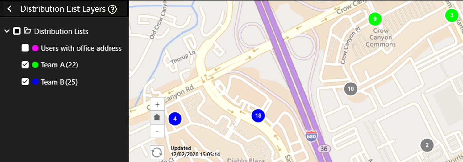 View Multiple Distribution Lists on the Live Map