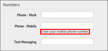 Contact information help text