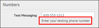 Contact info help text