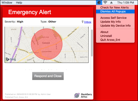 Dismiss All Popups option on full-screen popup alert