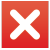 Het pictogram Rode X of Niet verzonden