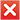 Het pictogram Rode X of Niet verzonden